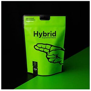 Hybrid Slimfilter 250er Beutel Aktivkohlefilter, 6,4mm, halb Zellstoff Halb Aktivkohle, 19820, Weiss, 250er Pack