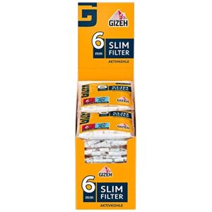 Gizeh Slim Filter Aktivkohle 20 Beutel mit je 120 Stück