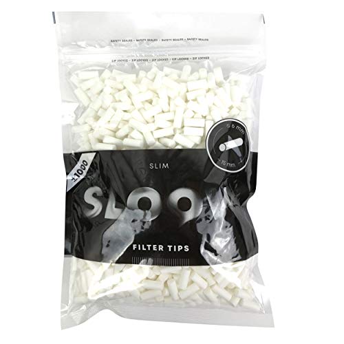 Polyflame 1000 Stück Zigarettenfilter 6mm Slim Filter Zigaretten Feinfilter Slimfilter 49